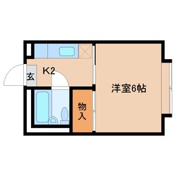 草薙駅 徒歩10分 3階の物件間取画像